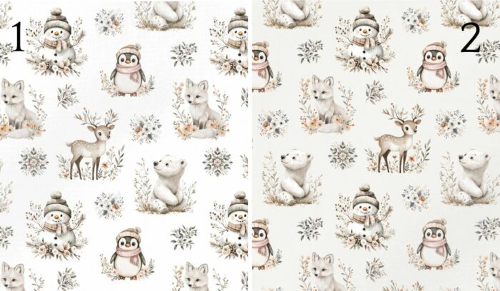 Tissu Exclusif Boho Hiver Animaux, 2 coloris et 11 tissus au choix – Image 4