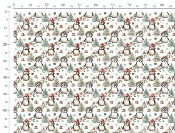 Tissu Exclusif Noel Pingouin Foret, 11 tissus au choix – Image 3