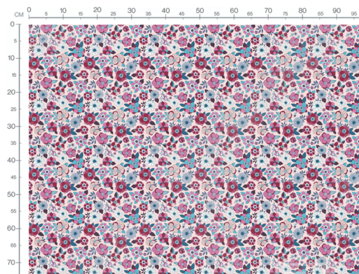 Tissu Imprimé Fleuri Noemie Rose, 11 tissus au choix – Image 3