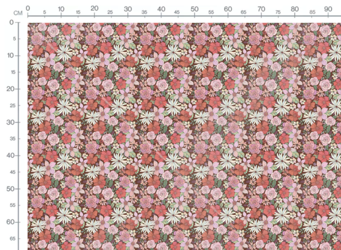 Tissu Imprimé Fleurs Leslie, 5 coloris et 11 tissus au choix – Image 3