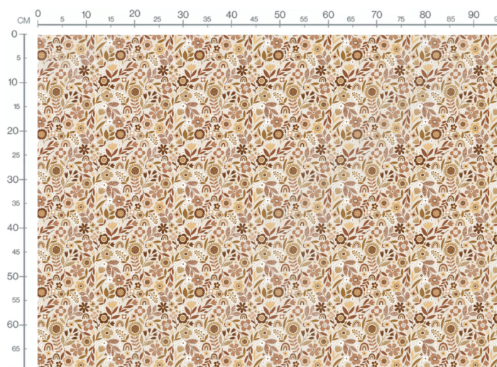 Tissu Imprimé Fleurs Automne Nude, 11 tissus au choix – Image 3
