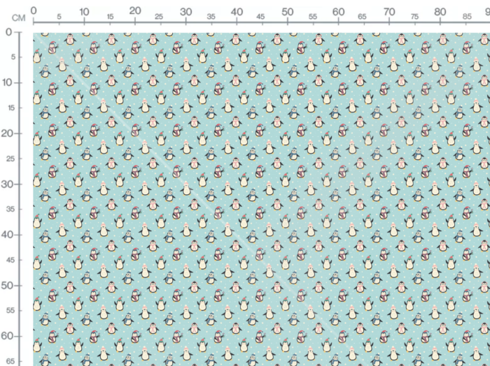 Tissu Imprimé Hiver Pingouin Vintage, 11 tissus au choix – Image 3