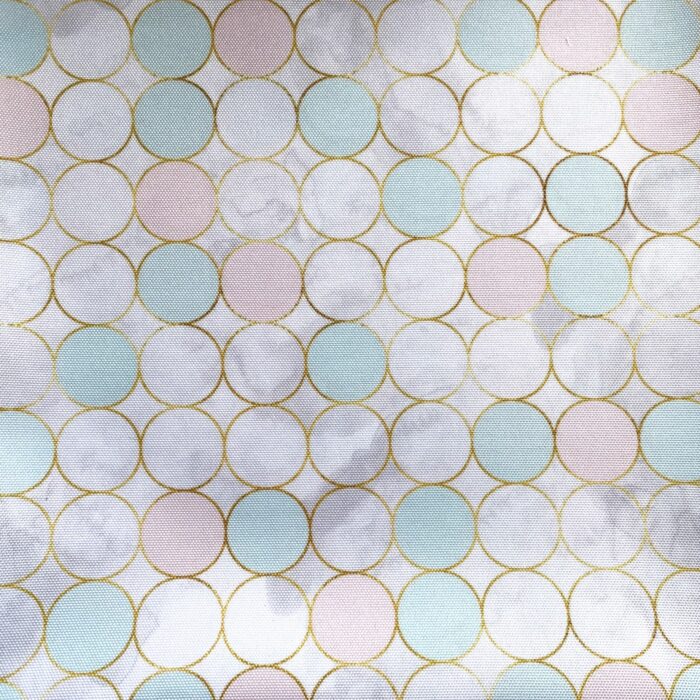 50cm Tissu Imperméable Geometrique Rond