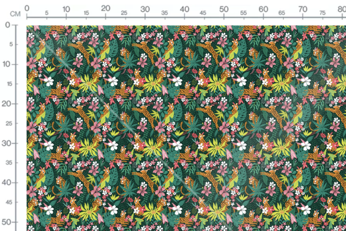 Tissu Imprimé Leopard Boho Fleurs, 11 tissus au choix – Image 3