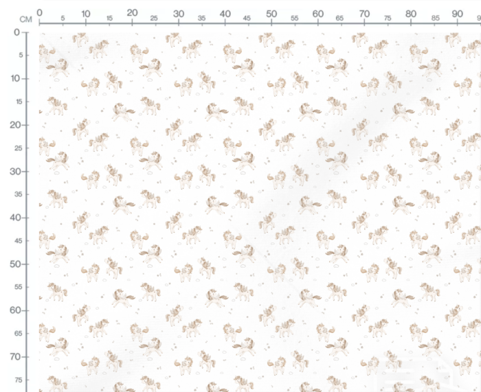 Tissu Imprimé Licorne Mignonne Blanc, 11 tissus au choix – Image 2