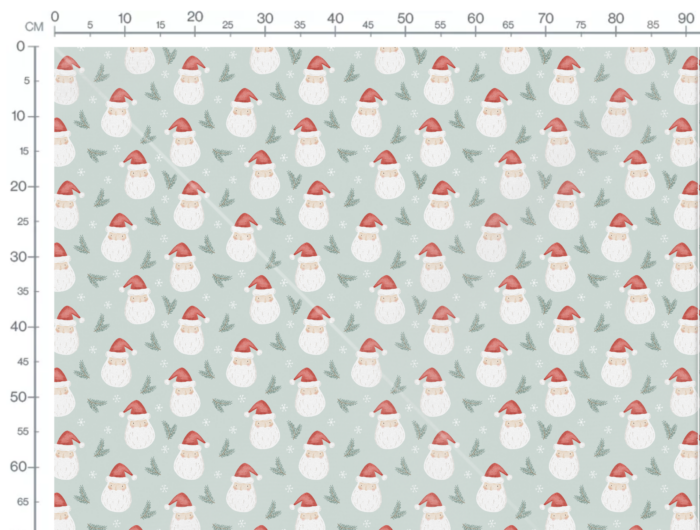 Tissu Imprimé Noel Pere Noel Brindilles, 4 coloris et 11 tissus au choix – Image 3
