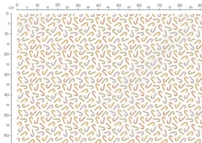 Tissu Imprimé Noel Retro Canne a Sucre, 11 tissus au choix – Image 3