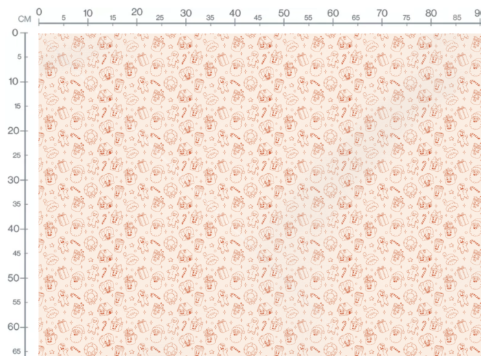 Tissu Imprimé Noel Retro Lineart, 11 tissus au choix – Image 3