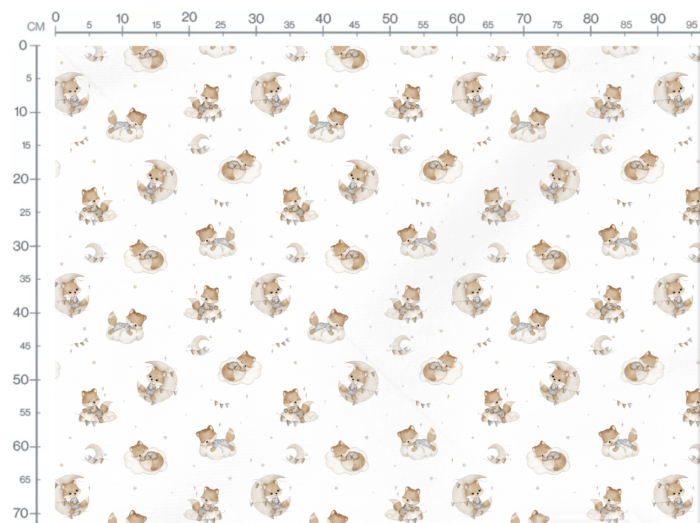 Tissu Imprimé Renard Dodo Nuage, 5 coloris et 11 tissus au choix – Image 3