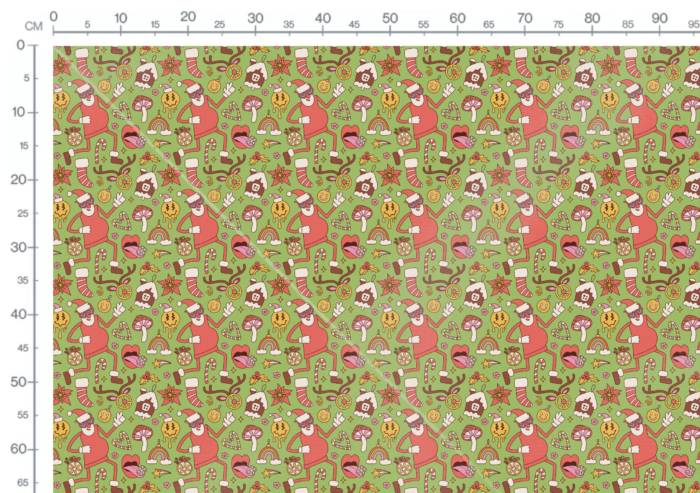 Tissu Imprimé Noel Retro Groovy Dance, 11 tissus au choix – Image 3