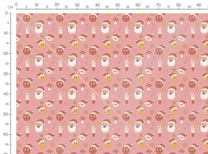 Tissu Imprimé Groovy Retro Pere Noel, 11 tissus au choix – Image 3