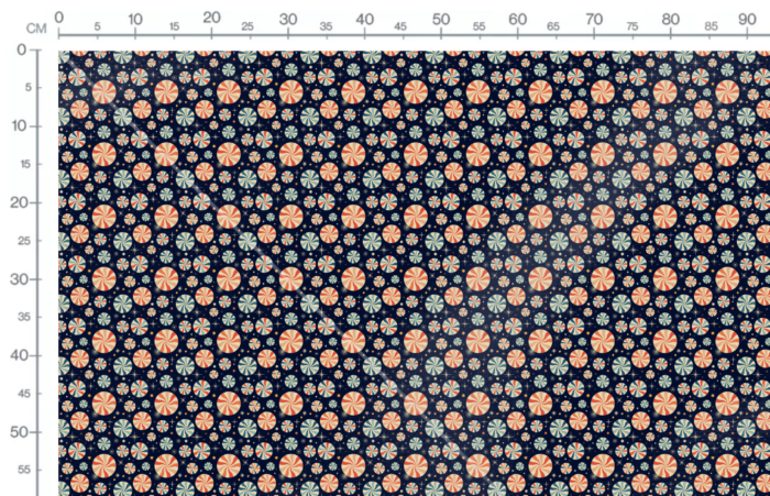 Tissu Imprimé Retro Noel Vintage Bonbon Nuit, 11 tissus au choix – Image 3