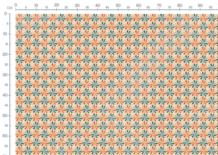 Tissu Imprimé Retro Noel Vintage Bonbons Beige, 11 tissus au choix – Image 3
