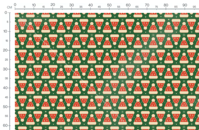 Tissu Imprimé Retro Noel Vintage Bonnet, 11 tissus au choix – Image 3