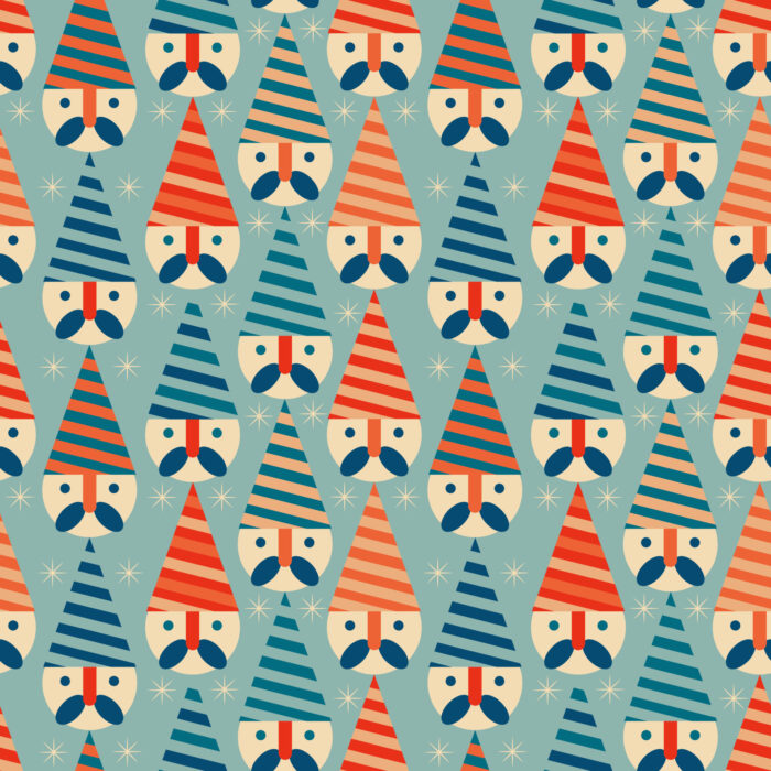Tissu Imprimé Retro Noel Vintage Deco Ciel, 11 tissus au choix