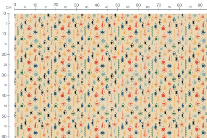 Tissu Imprimé Retro Noel Vintage Lineart, 11 tissus au choix – Image 3