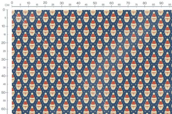 Tissu Imprimé Retro Noel Vintage Pere Noel, 11 tissus au choix – Image 3