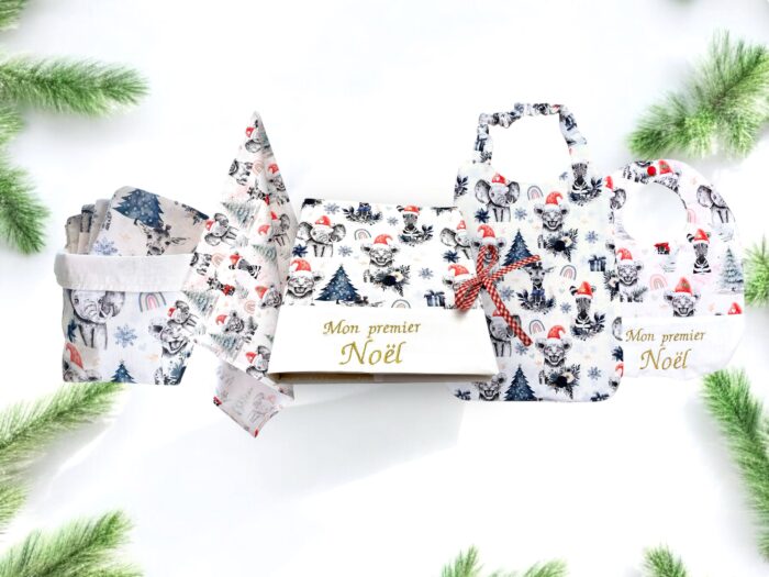 Serviette de table élastiquée Noel, tissu au choix – Image 4