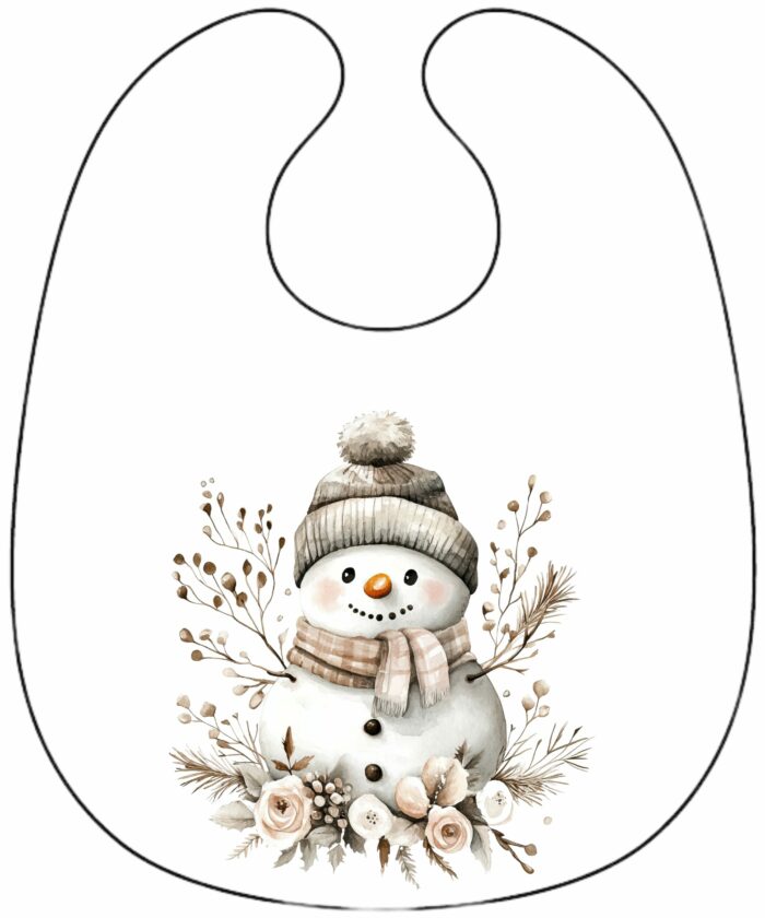Panneau Bavoir de Noel Boho Bonhomme