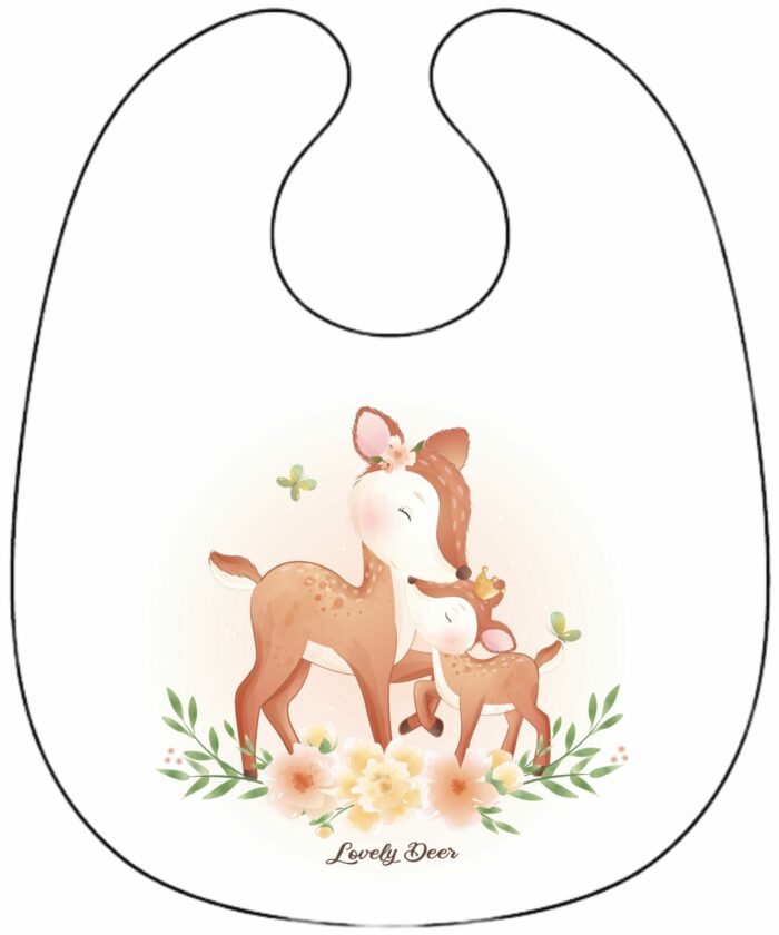 Panneau Bavoir Lovely Biche Bebe