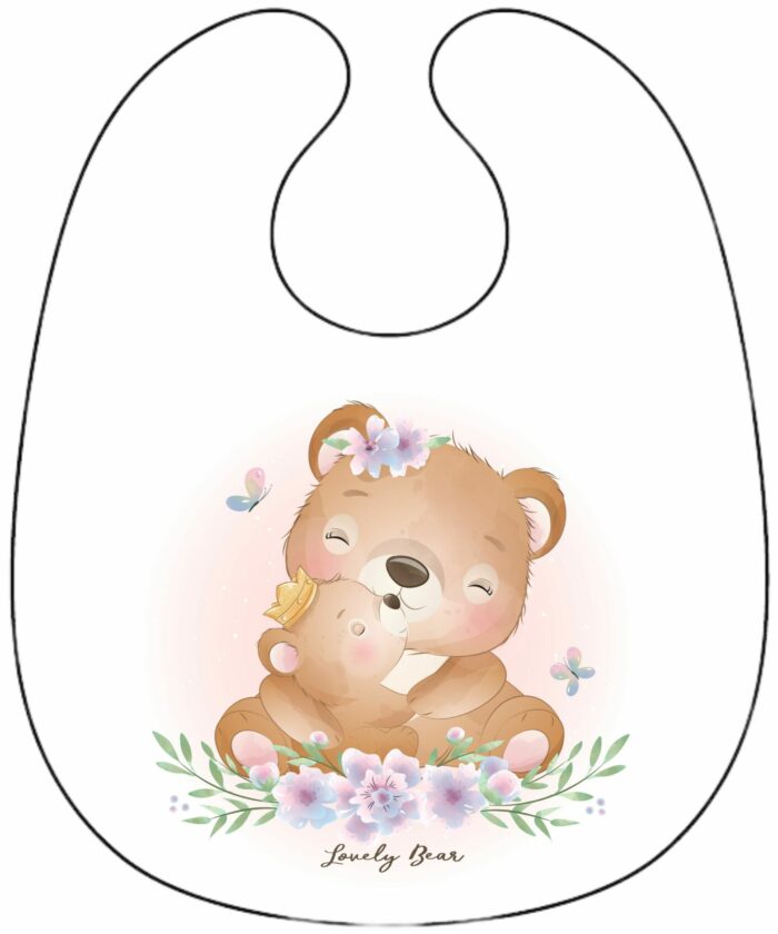 Panneau Bavoir Lovely Ourson Bebe