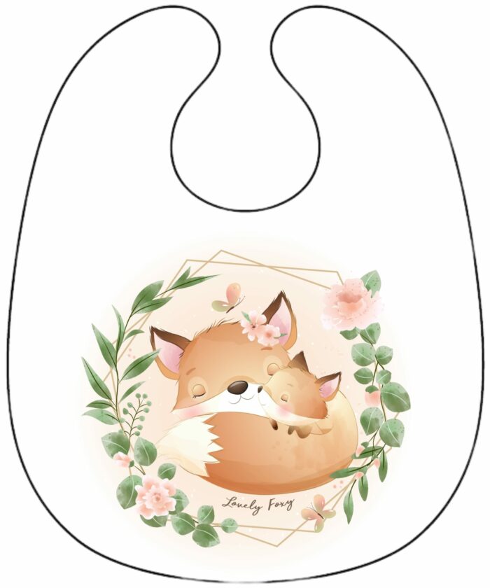 Panneau Bavoir Lovely Renard Bebe
