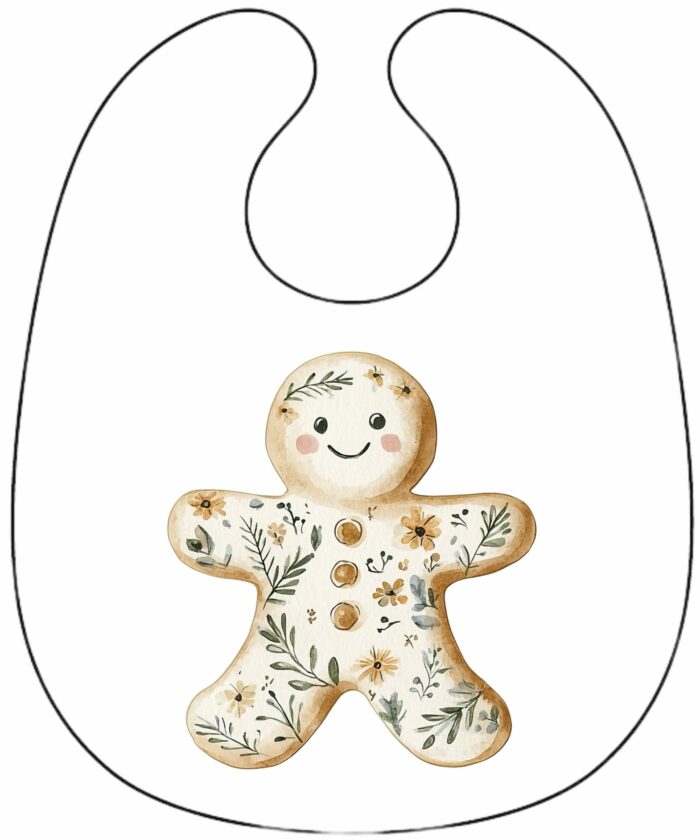 Panneau Bavoir de Noel Pain d'Epices