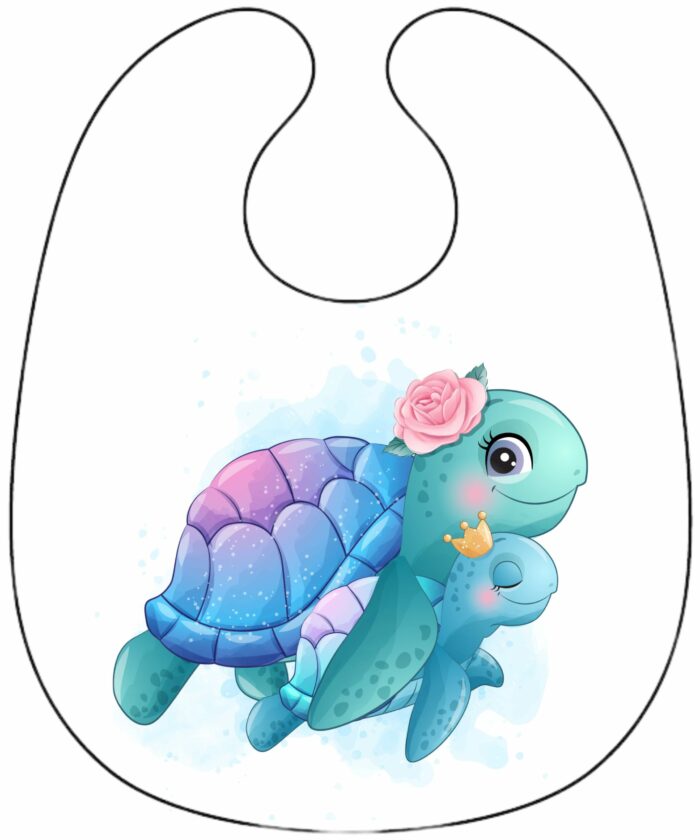 Panneau Bavoir Tortue Mignonne Bebe