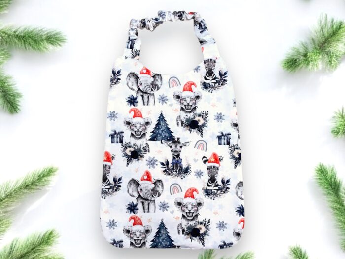 Serviette de table élastiquée Noel, tissu au choix