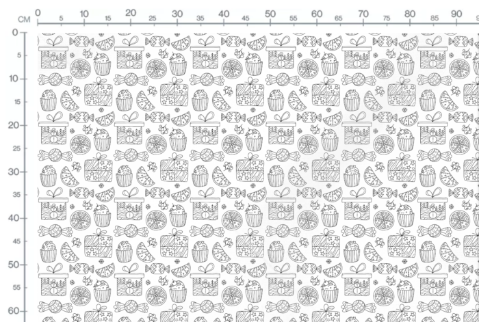Tissu Imprimé Coloriage de Noel Gourmandise, 11 tissus au choix – Image 3