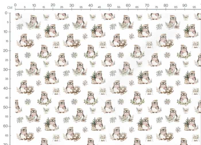 Tissu Exclusif Boho Noel Pingouin, 11 tissus au choix – Image 3