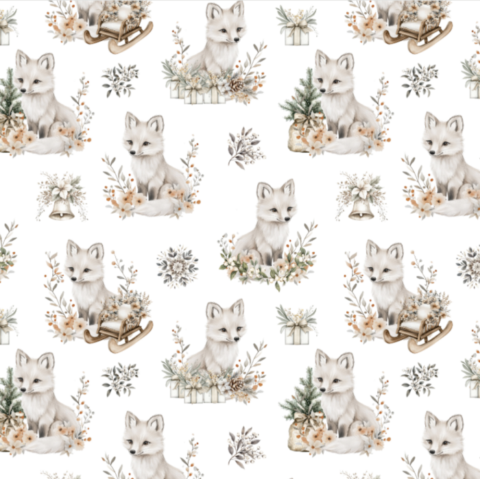 Tissu Exclusif Boho Noel Renard, 11 tissus au choix