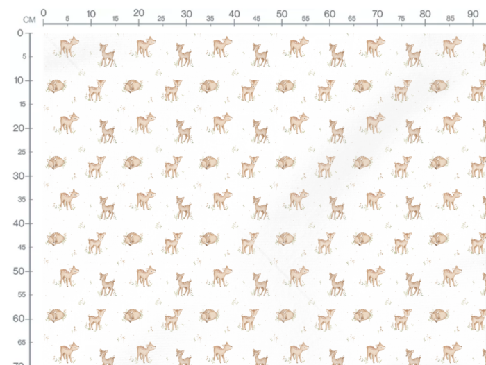 Tissu Imprimé Faon Tout Mignon, 2 coloris et 11 tissus au choix – Image 2