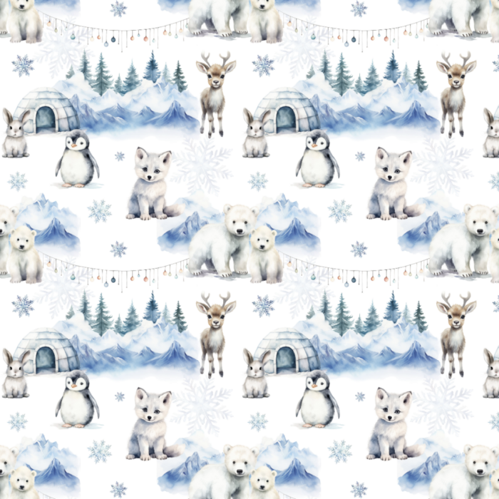 Tissu Exclusif Hiver Polaire Animaux, 11 tissus au choix