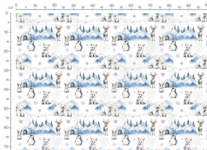 Tissu Exclusif Hiver Polaire Animaux, 11 tissus au choix – Image 3
