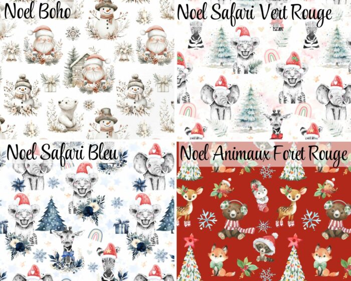 Serviette de table élastiquée Noel, tissu au choix – Image 3
