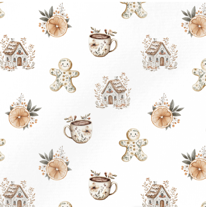 Tissu Exclusif Noel Boho Gourmand, 11 tissus au choix