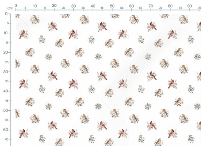 Tissu Exclusif Noel Boho Rouge Gorge, 11 tissus au choix – Image 3