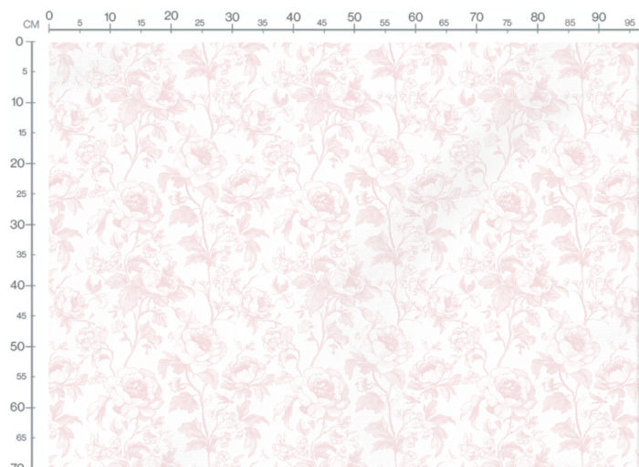 Tissu Inspiration Toile de Jouy Fleurs Vintage Blanc, 11 tissus au choix – Image 3