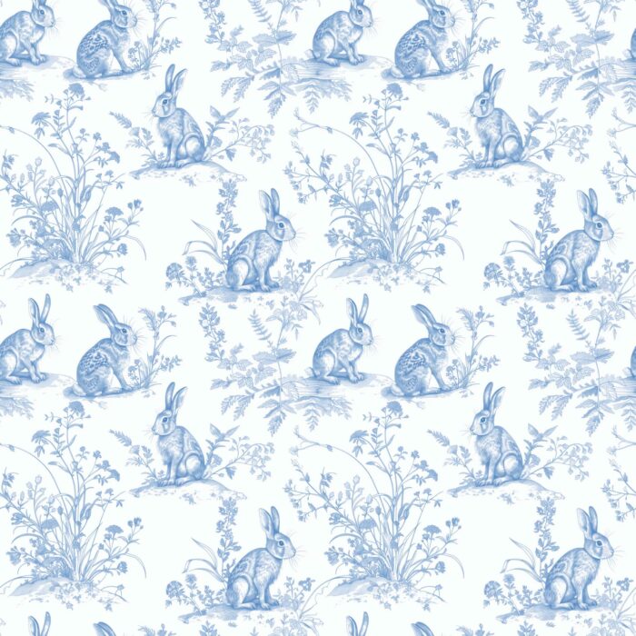 Tissu Inspiration Toile de Jouy Lapin Campagne, 11 tissus au choix