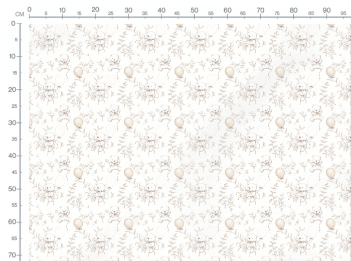 Tissu Inspiration Toile de Jouy Ourson Beige, 11 tissus au choix – Image 3