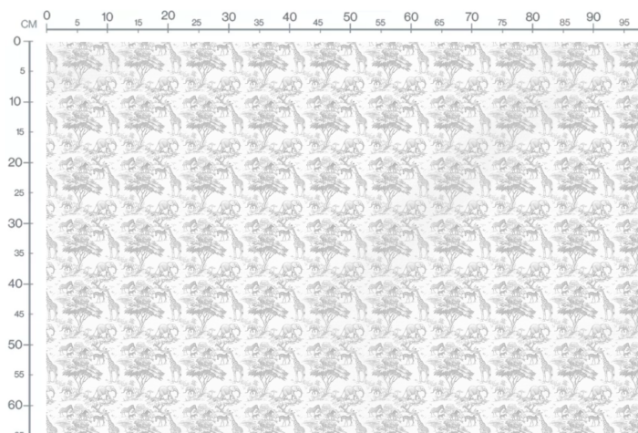 Tissu Inspiration Toile de Jouy Safari Gris, 11 tissus au choix – Image 3