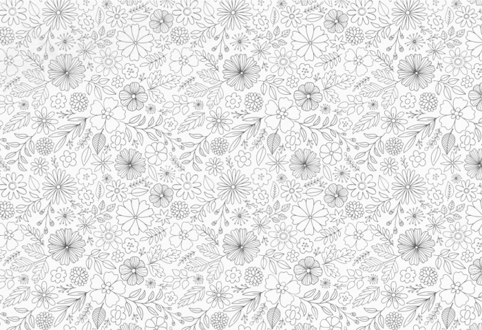Set de Table à Colorier, réutilisable, Fleurs