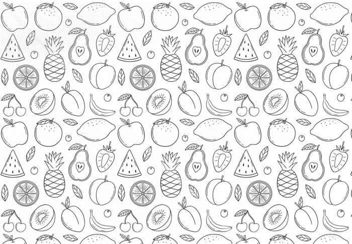 Set de Table à Colorier, réutilisable, Fruits