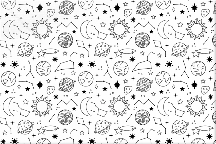 Set de Table à Colorier, réutilisable, Planetes