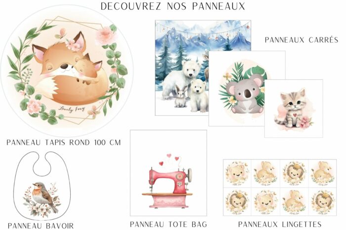 Panneau de Tissu Ocean Boho Hippocampe, taille au choix – Image 2