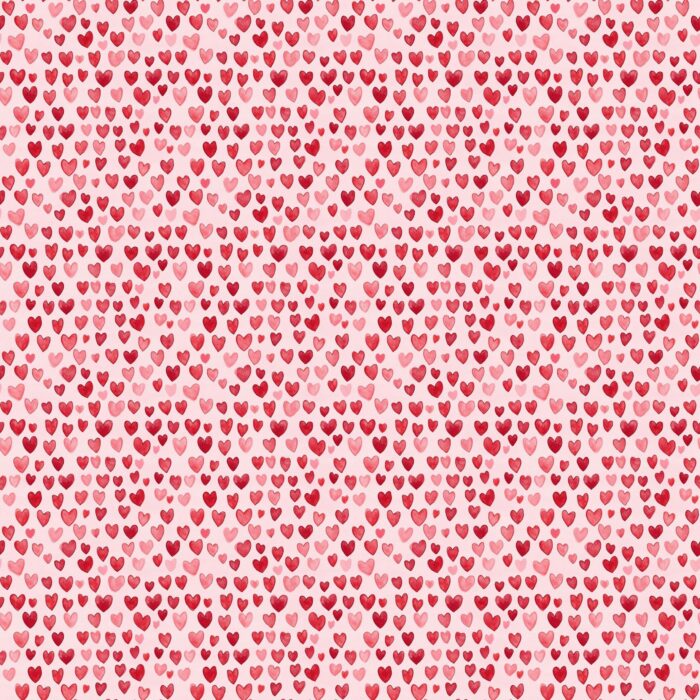 Tissu Imprimé Saint Valentin Coeurs Mini, 11 tissus au choix