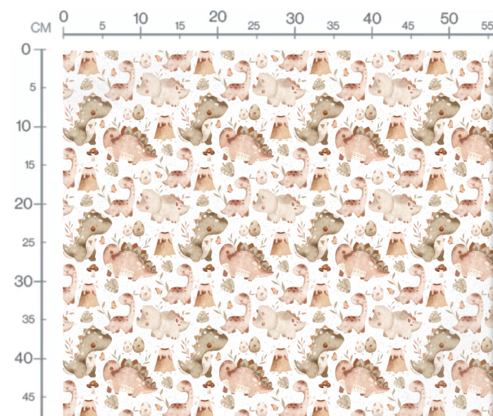 Tissu Imprimé Dinosaure Dino Mignon Petit, 10 tissus au choix – Image 3