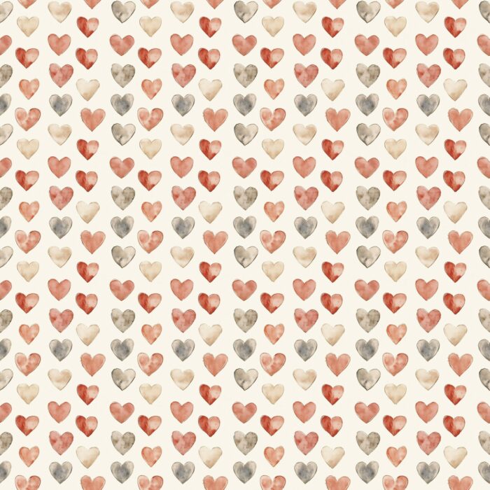 Tissu Imprimé Saint Valentin Amour Creme, 11 tissus au choix