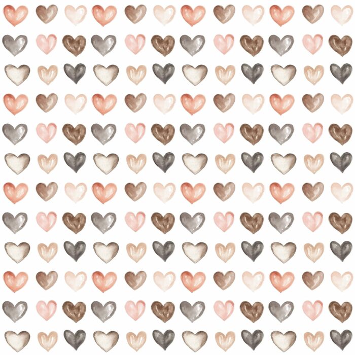 Tissu Imprimé Saint Valentin Coeurs Pastel, 11 tissus au choix